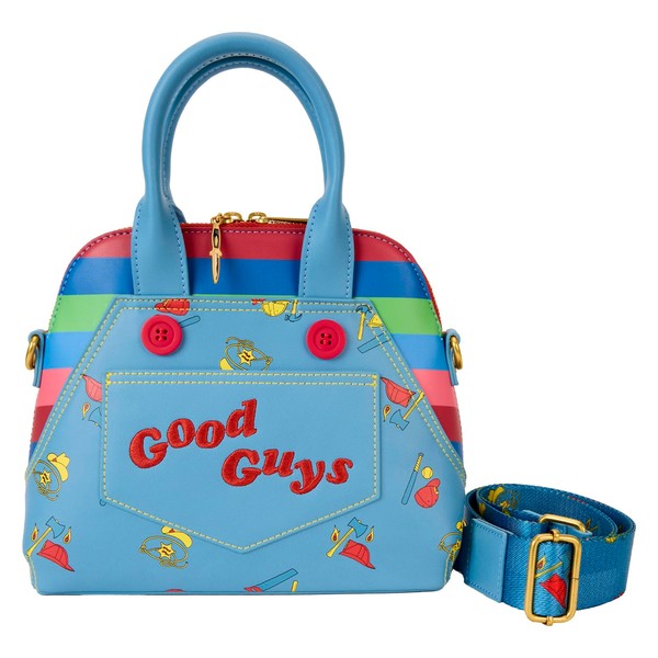 Loungefly Chucky Good Guys Overalls Crossbody Bag, Multi-Colour/Ocean Tides, One