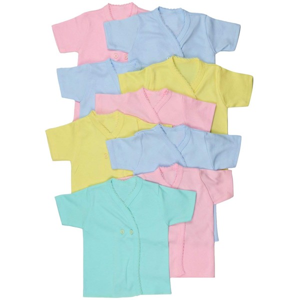 ToBeInStyle Girl's 4-Pack Short Sleeve Kimono Tee Shirts - Pastel