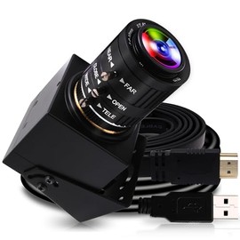 ELP Cámara USB HDMI 4K con zoom manual, cámara web de enfoque variable, cámara de PC, mini cámara de primer plano para computadora H.264, telescopio, cámara de seguridad USB IMX415, cámara CCTV