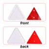 2 PCS Triangle Reflectors, 18 cm Red Warning Triangle, 70