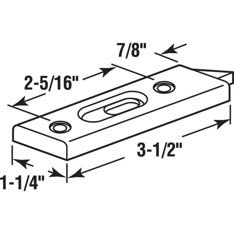 Prime-Line F 2724 Tilt Latch, Spring-Loaded, White, Plastic, 2-5/16 In.