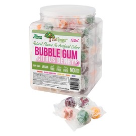 Tree Hugger Bubble Gum, Citrus Berry, Natural Flavors, No Artificial Colors, 120 Count Tub