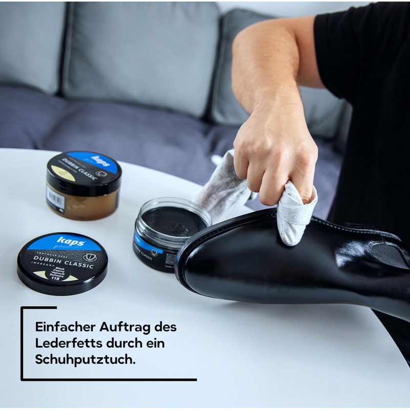 Kaps Quality Shoe Dubbin Wax, Nourishment And Waterproofing For Leather,