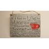 HmHome Wooden plaque - If I had my life to