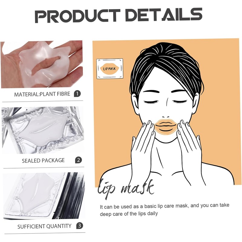 Mascarilla Labial Hidratante De Gel Cuidado Labios 25 Piezas Tamaño