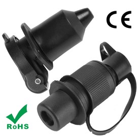 AGRISHOP 12 V 3 Pin Trailer Plug Socket Male Female Wiring Connector Adapter For Rv Caravan Tractor Truck Van Towbar Towing