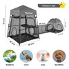 PETEASE Cat Enclosures, 3-in-1 Cat Tower Tent with Tunnel/Pop Up