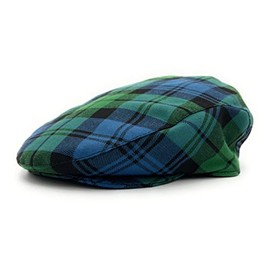 Campbell Ancient Tartan Flat Cap Comfort Fit Quilted Lining British Made (One Size)