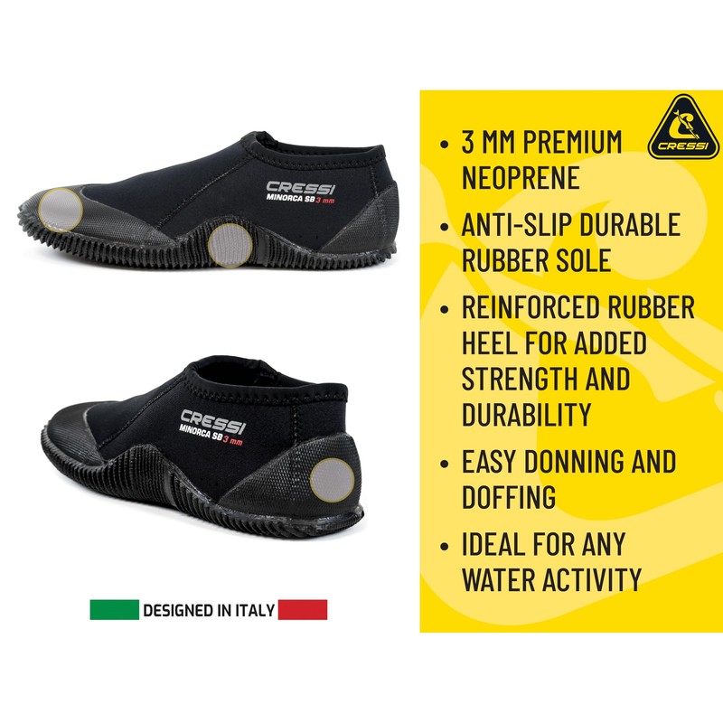 Cressi Minorca Short 3 mm, Black/Black, 11