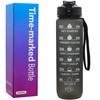 1l Water Bottles with Straw – Time Markings Motivational Sport