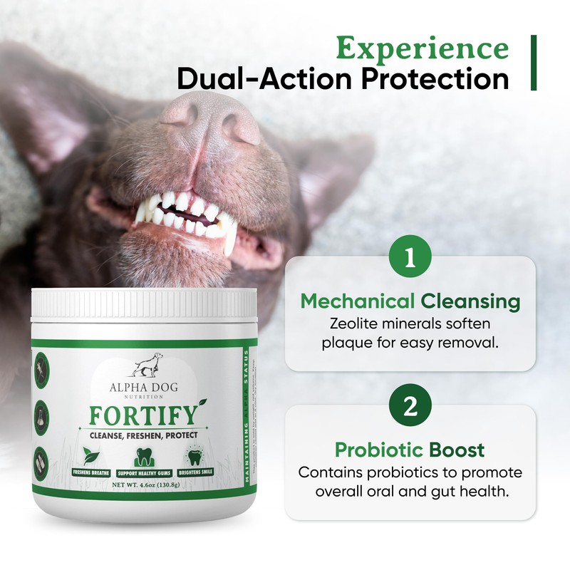 Alpha Dog Nutrition Dog Teeth Cleaning Powder - Fortify Dental