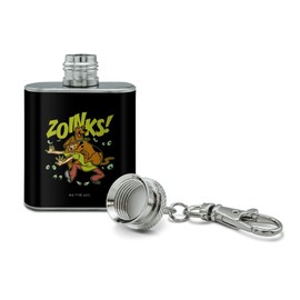 Scooby-Doo Zoinks Eyes Stainless Steel 1oz Mini Flask Key Chain