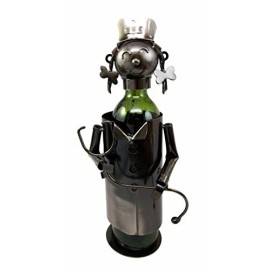 Gifts & Decors Ebros Gift Registered Nurse On Hospital Duty Hand Made Metal Wine Bottle Holder