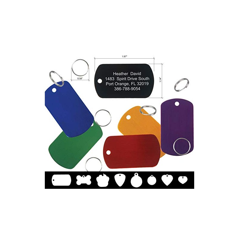 Premium Anodized Aluminum Pet ID Tag with Custom Laser Engraving