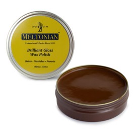 Meltonian Wax Polish Paste For Brilliant Gloss | Shines, Nourishes, Protects | (Medium Brown, 100ml/3.38oz)