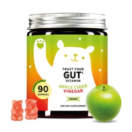 Bears with Benefits Apple Cider Vinegar Gummies – Metabolism & Detox Support with Vitamins B6, B12, Iodine & Folic Acid – Vegan. Balanced Gut (90 Gummies)