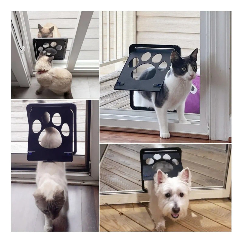 Puerta Para Perros Y Gatos Cierre Automático Magnético