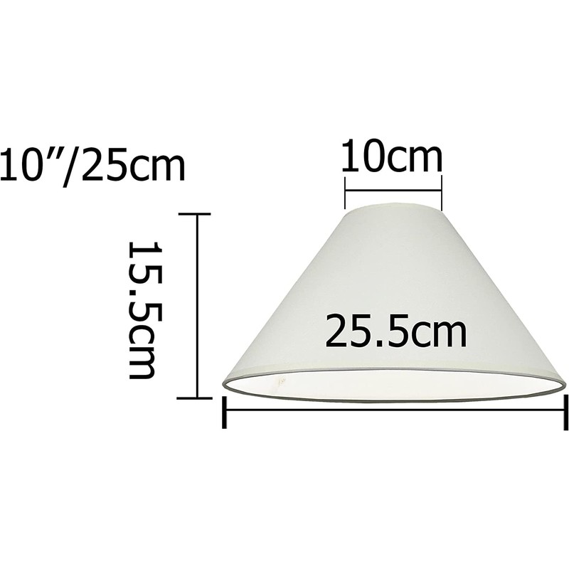Pack of 2 - Empire Cotton Coolie Lamp Shades for