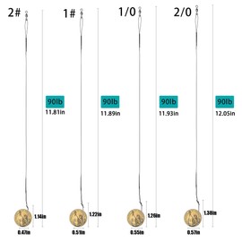VATEICO 18pcs Wire Leader Rigs with Baitholder Fishing Hooks,Snelled Hook Leader Rig Catfish Bass Catfish Rig with Offset Fishing Hooks Size Mix