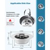 Hygie Rinse Universal Kitchen Sink Stopper Strainer 2PCS 3-in-1#304 Stainless