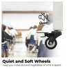 HOMEDANT House White 5-Tier Metal Rolling Cart Shelf Rack Casters