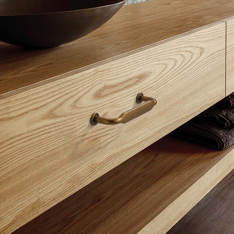 Asidrama 10 Pack 3.75 Inch(96mm) Antique Brass Kitchen Cabinet Handles,