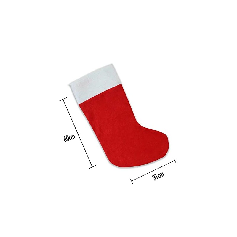 Large 60cm Red Festive Xmas Felt Present/Gift Stocking