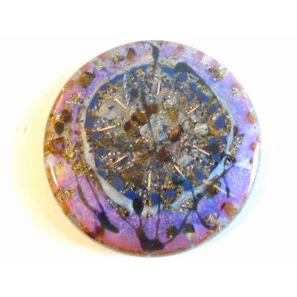 1 Purple Glow Large Charging Plate Crystal Orgone Generator Energy