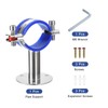 sourcing map Stainless Steel Pipe Supports Wall Mount Ceiling Mount