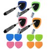 Windshield Cleaning Tool with Reusable Microfiber Pads Glass Wiper Kit,
