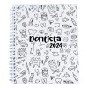 Agenda 2025 Dentista Diaria Medio Oficio Personalizada Portada Blanco Dentista
