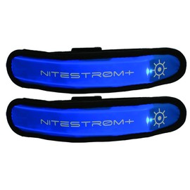Znex LED Light Bracelet for Sports and Outdoors Bright LED jogging bicycle flashing warning light for high visibility in the dark., blue