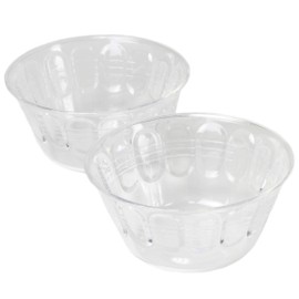 Chef Craft Select Plastic Mini Bowls, 6 ounce capacity 2 piece set, Clear
