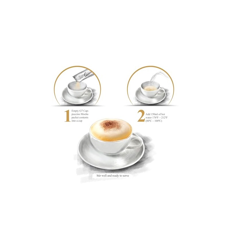 1 Pack - Instant Coffee Cappuccino Hazelnut Flavor - Cappuccino