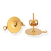 UNICRAFTALE 100pcs Golden Stainless Steel Flat Round Blank Earring 0.8mm