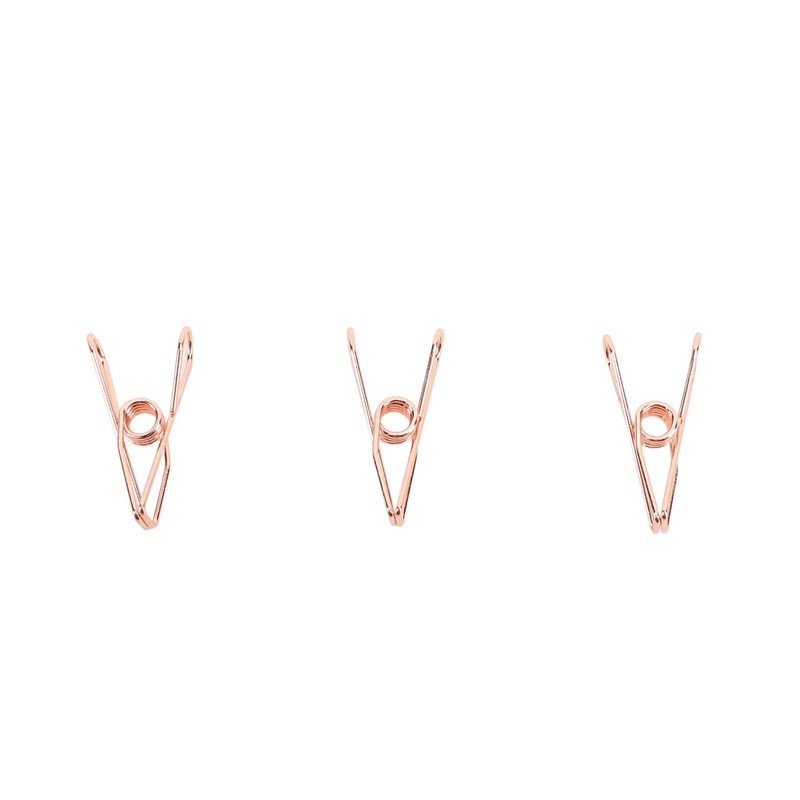 60pcs Wire Clothes Pins Antislip Creativity Metal Wire Hollow Out