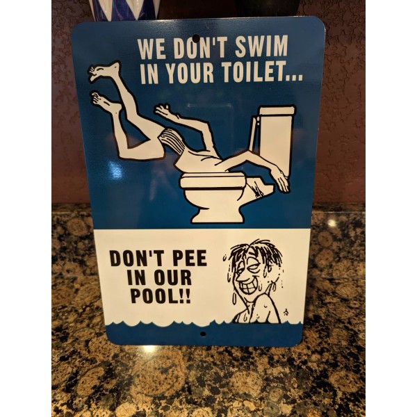 Unbranded Don't pee in our pool swimming summer sign camping