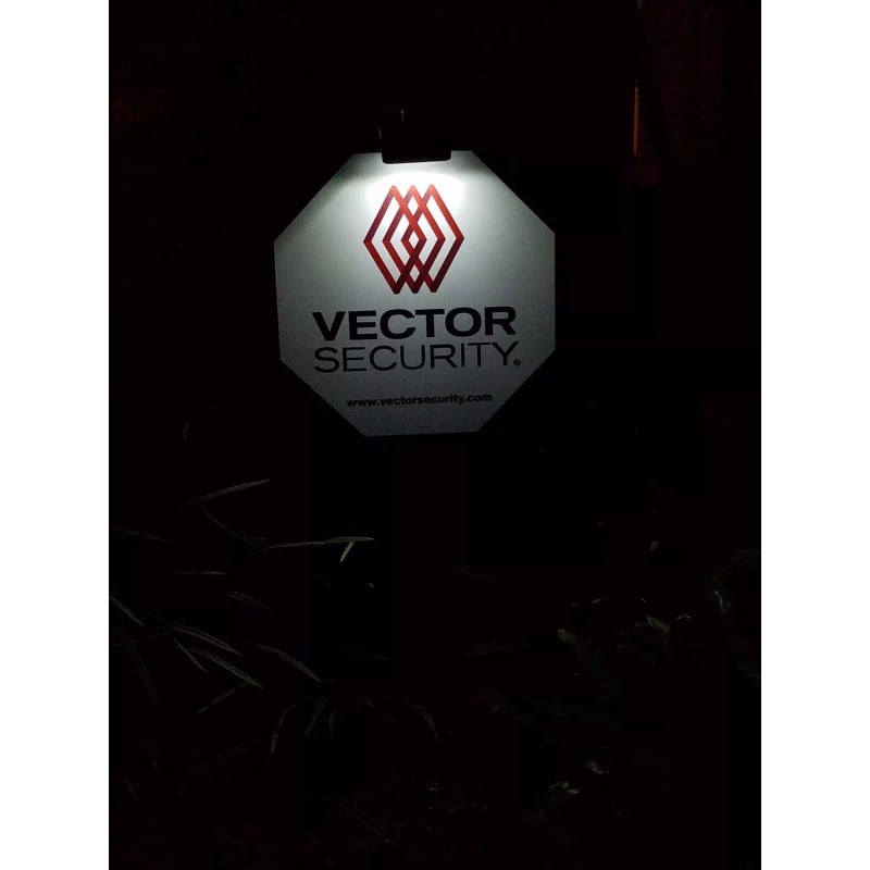 adt'l brink's vector moni VECTOR SECURITY Yard Sign + 4