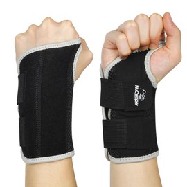 NuCamper Breathable Wrist Support Wrist Bandage with Metal Splint Stabiliser Men Women Wrist Brace Adjustable Wrist Splint for Arthritis, Tendonitis, Sprain
