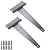 Ctyjia Pack of 2 Black T Hinges, 6 Inch (150