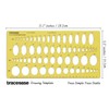 Traceease Geometric Drafting Ellipse Template Drawing Stencil, Designing Template Measuring