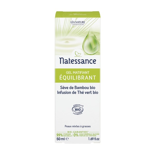 Natessance - Mattifying Gel for Balance - Beauty Salves - Certified Organic Cosmos Organic - 50ml Tube