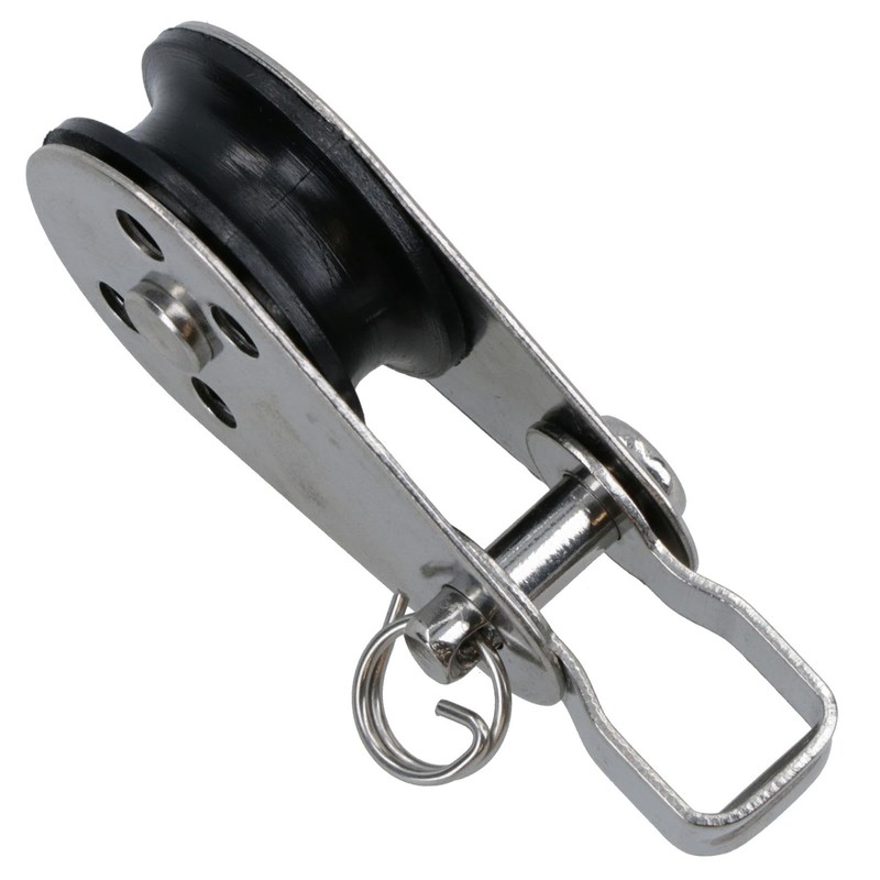 Pulley Block with Removable Pin and Bracket 26mm Diameter Stainless