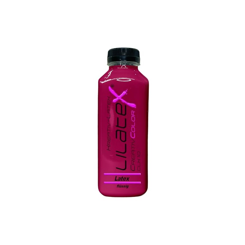 500 ml Lilatex farbiges Creativ-Latex dünnflüssig Flüssiglatex/Farblatex/Latexmilch/Naturlatex (fuchsia)