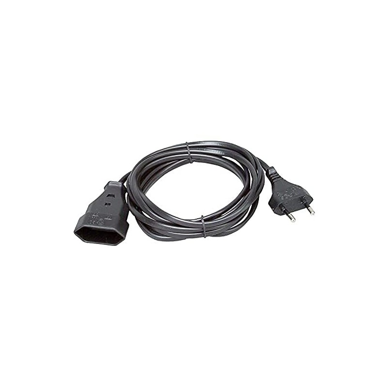 Kopp 146205091 Euro-Verlängerung 3 m, schwarz