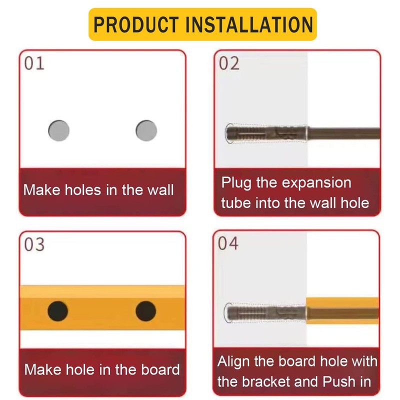 Floating Shelf Brackets - Heavy Duty Wood Invisible Concealed Shelf