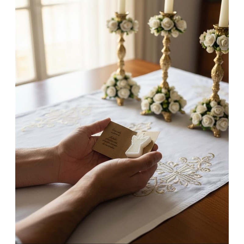 12 Mini Recuerdos Velas Aromáticas Bautizo Boda Primera Comunion Novenario