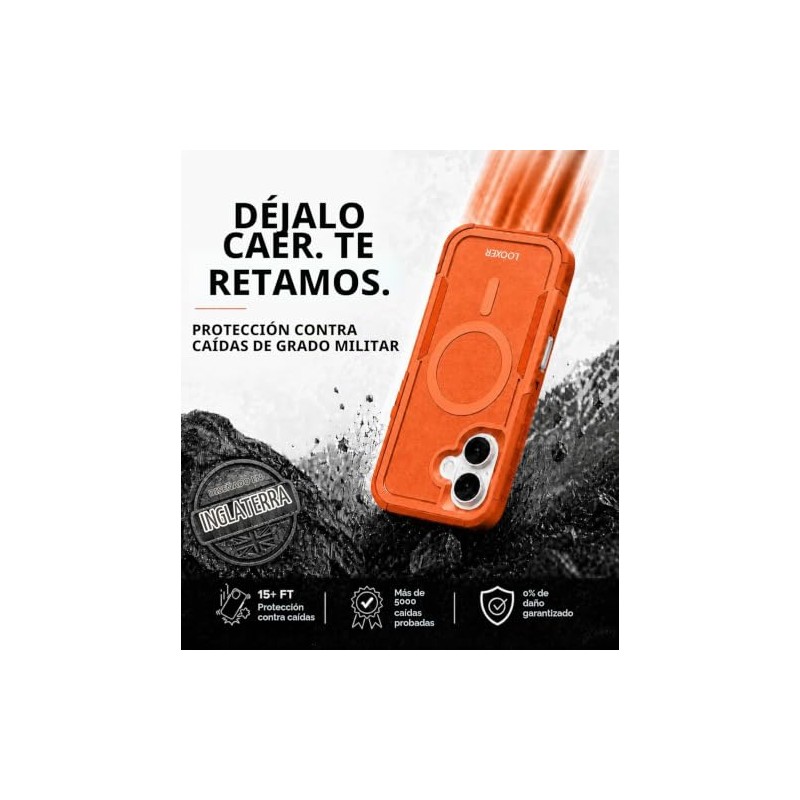 Looxer Funda Magnética Resistente Iphone Protección Grado Militar Diseño Prueba