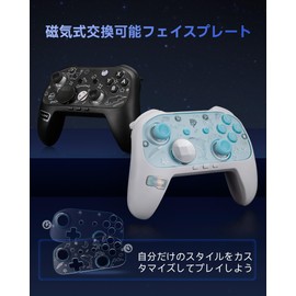 Switch 2 Controller PC, Consecutive firing function to wake Switch 2, EasySMX S10 Switch2 Gamepad Wireless, Interchangeable RGB Backlight, Game Controller with TMR Joystick, 1000Hz Polling Rate