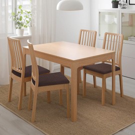 Homaxy Dining Chair Seat Covers Set of 6, Stretch Jacquard Dining Chair Slipcovers Seat Protector with Buckle for Dining Room Kitchen, Beige